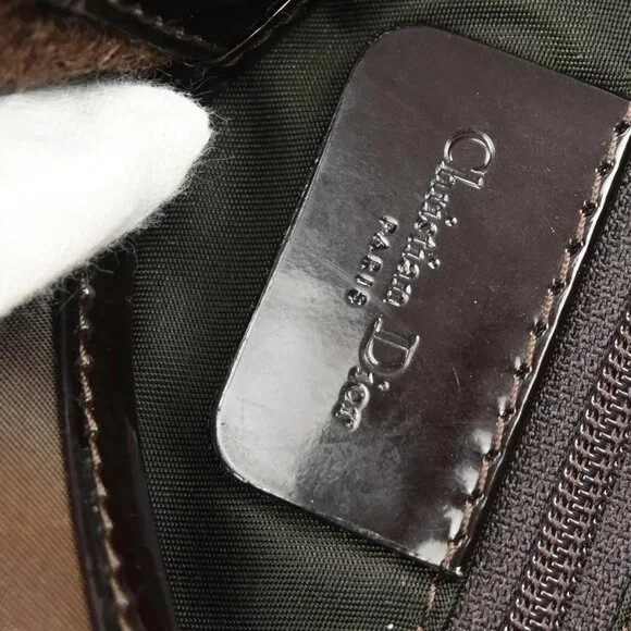 Christian Dior Brown Nylon Double Saddle Handbag RU0061 126277 - Picture 9 of 10